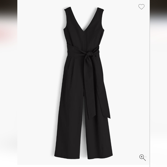 J. Crew Pants - Jcrew Wrap Tie Elegant Black Sleeveless Jumpsuit, Sz 0